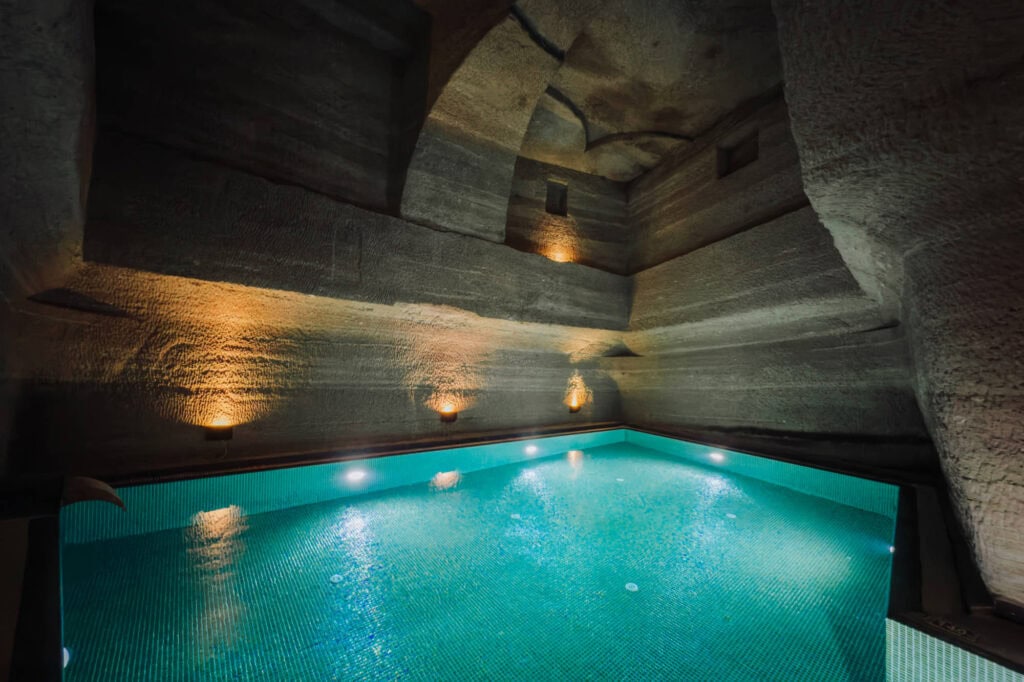 The pool at the cave hotel