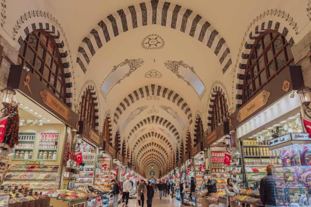 The spice bazaar in Istanbul, Turkey