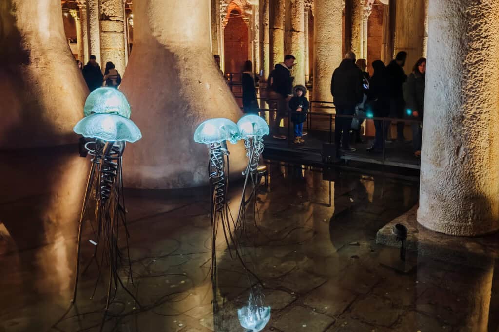 More of the art installations in the Basilica Cistern