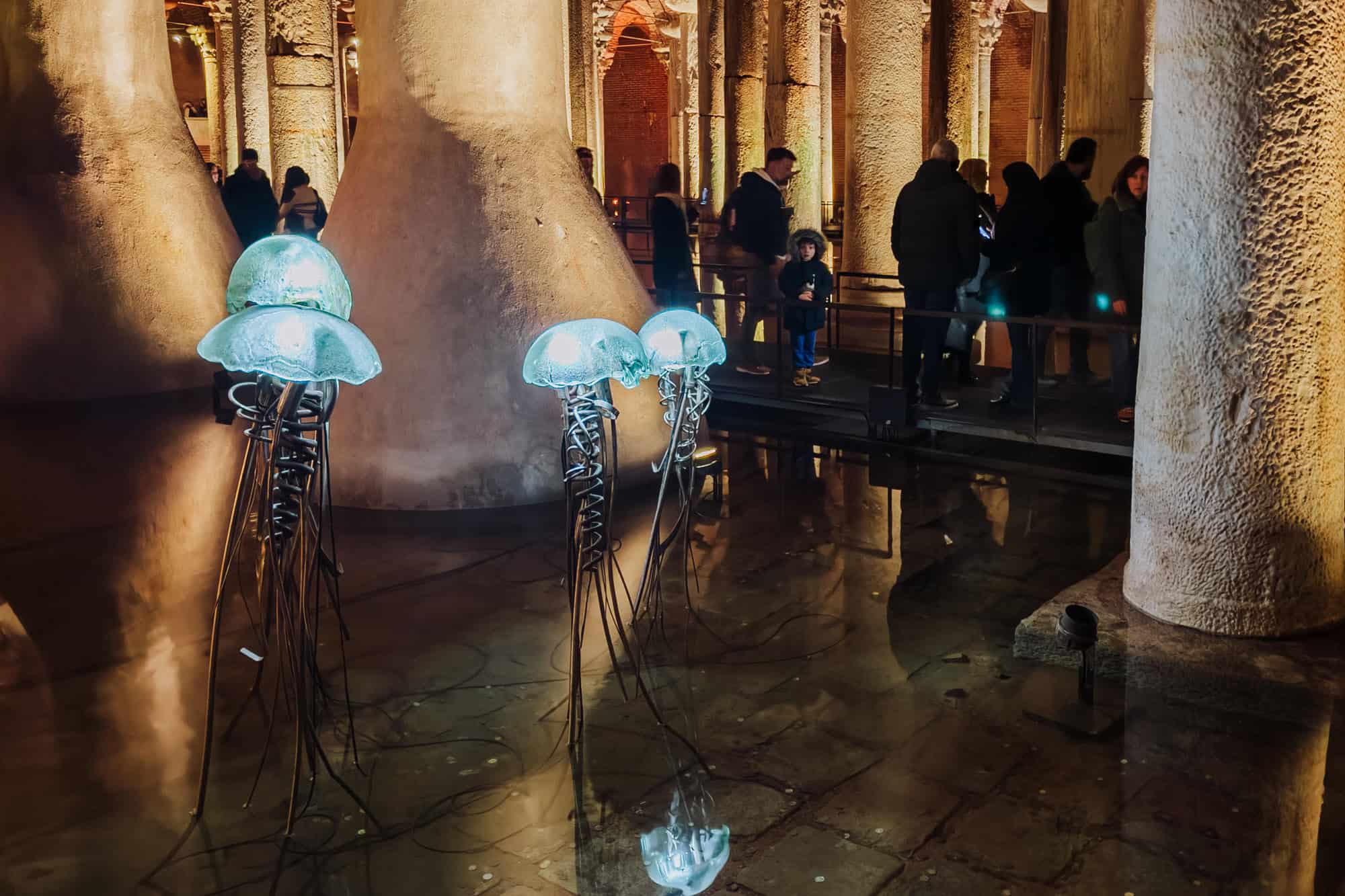 More of the art installations in the Basilica Cistern