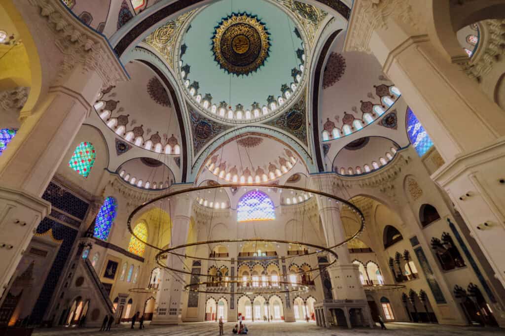 The biggest mosque in Istanbul Turkey