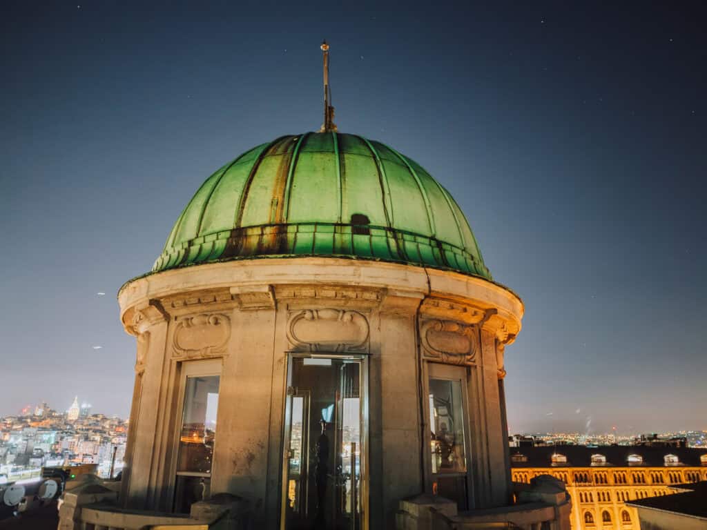 The rooftop terrace at the hotel in Istanbul