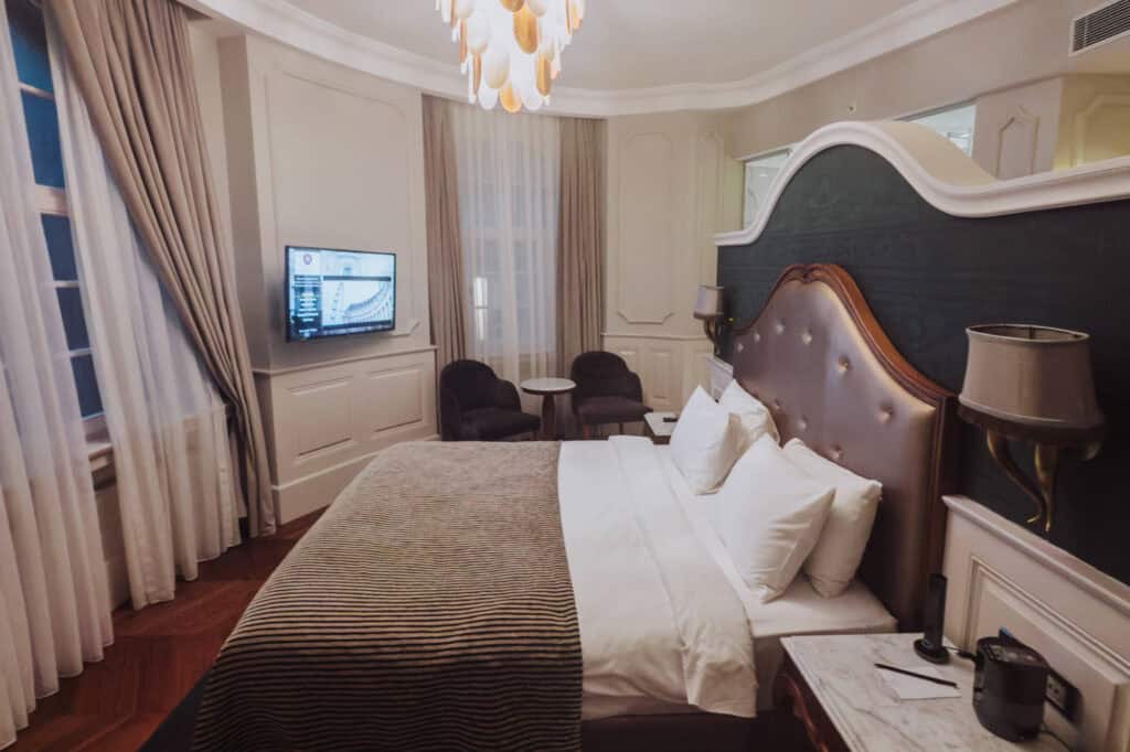 Bedroom in the Istanbul hotel