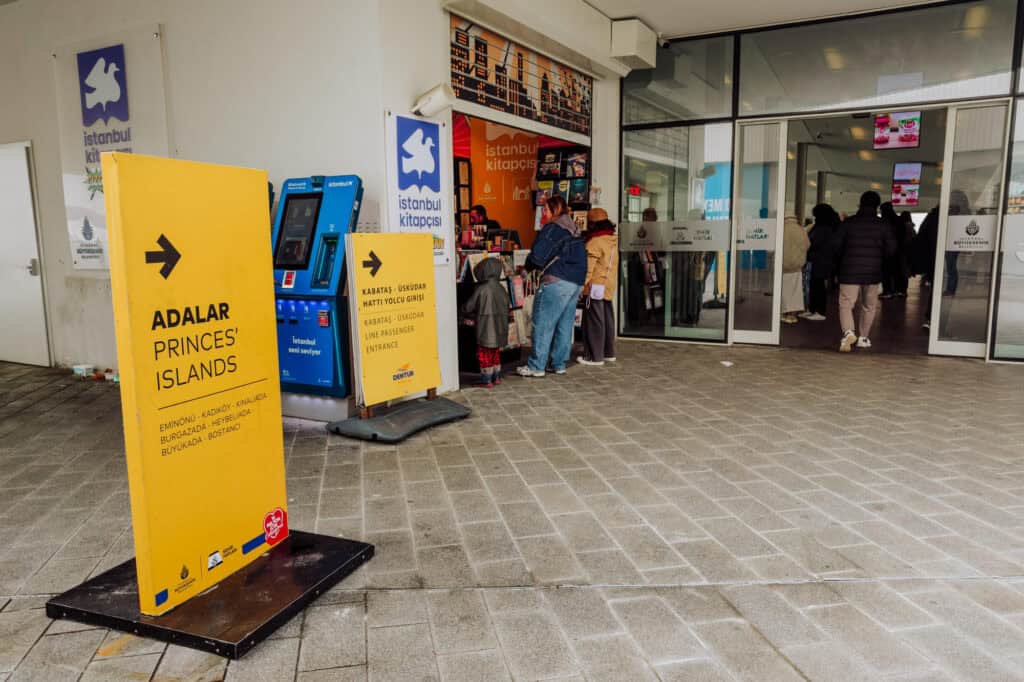The ferry terminal in Istanbul for people heading from Kabatas to the Princes Islands