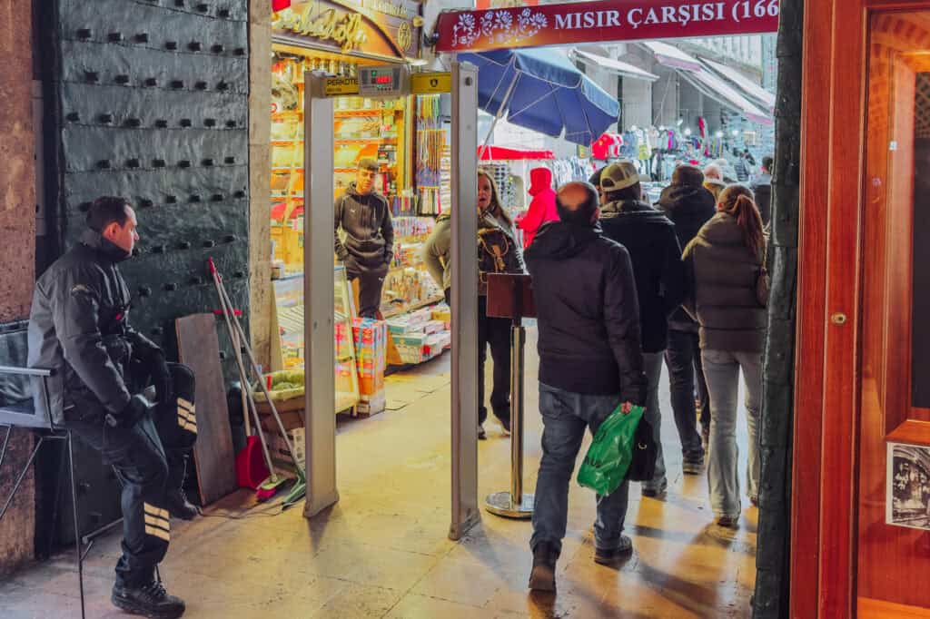 Safety measures in Istanbul include metal detectors at malls and hotels