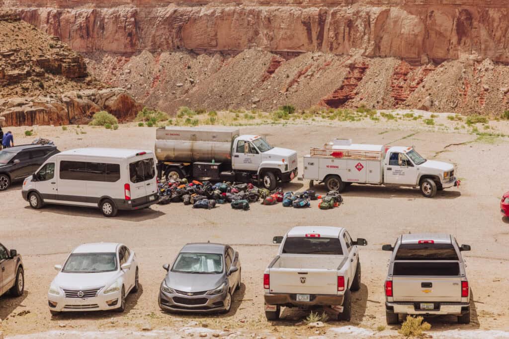 The helipad for the chopper to Havasupai