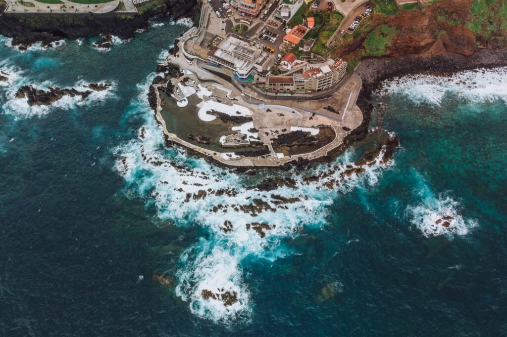 The natural pool at Porto Moniz on Madeira in April