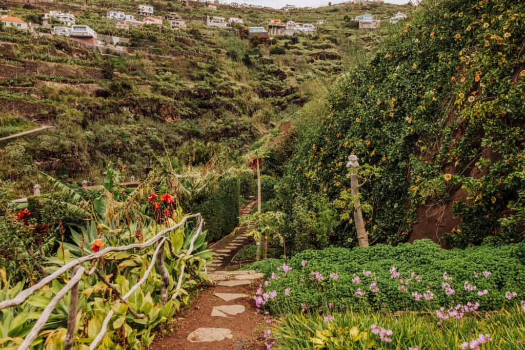 The garden at a resort on Madeira, allowing a true farm to table experience