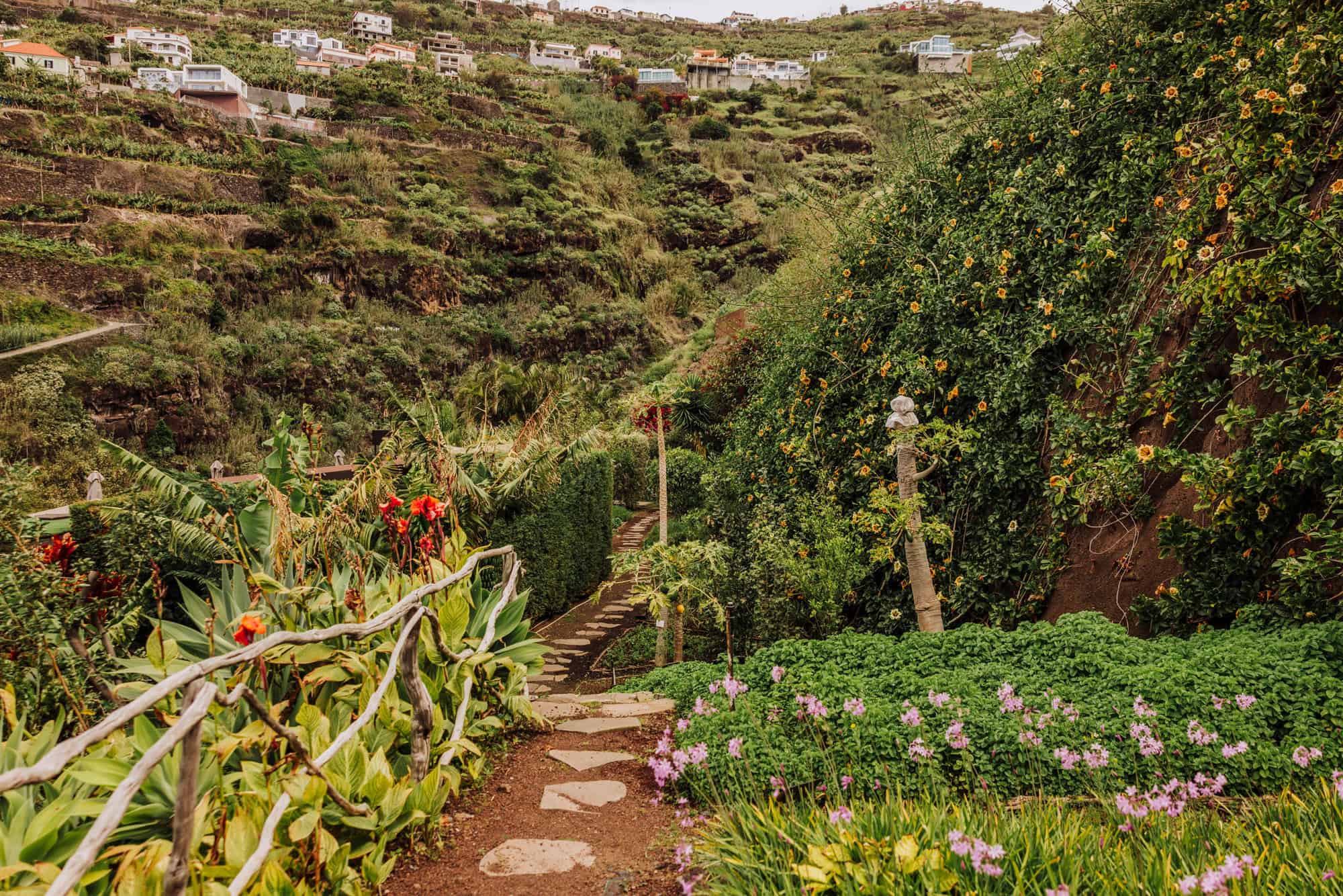 The garden at a resort on Madeira, allowing a true farm to table experience