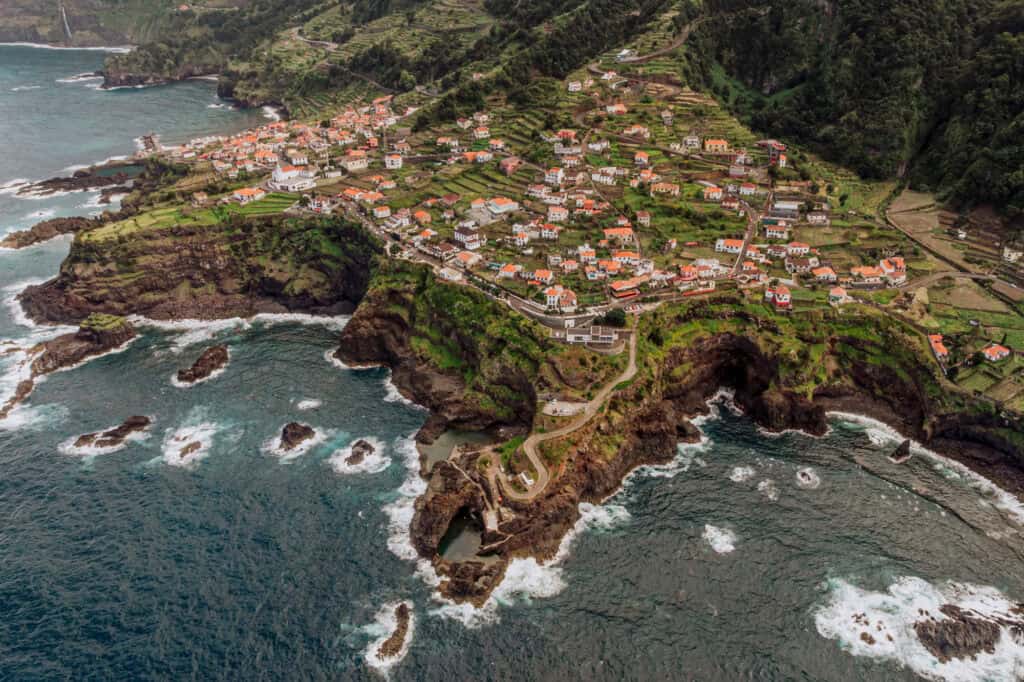 Seixal Madeira, an aerial drone photo