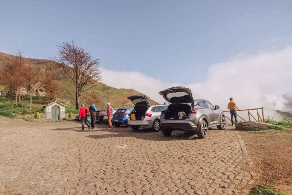 Trailhead parking at Pico Grande