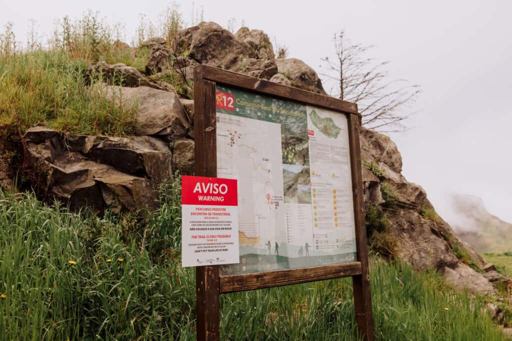 The trailhead at Pico Grande PR 12