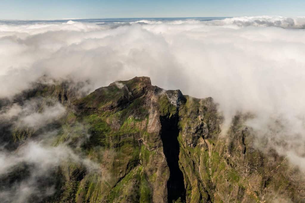 Hiking above the clouds on Madeira