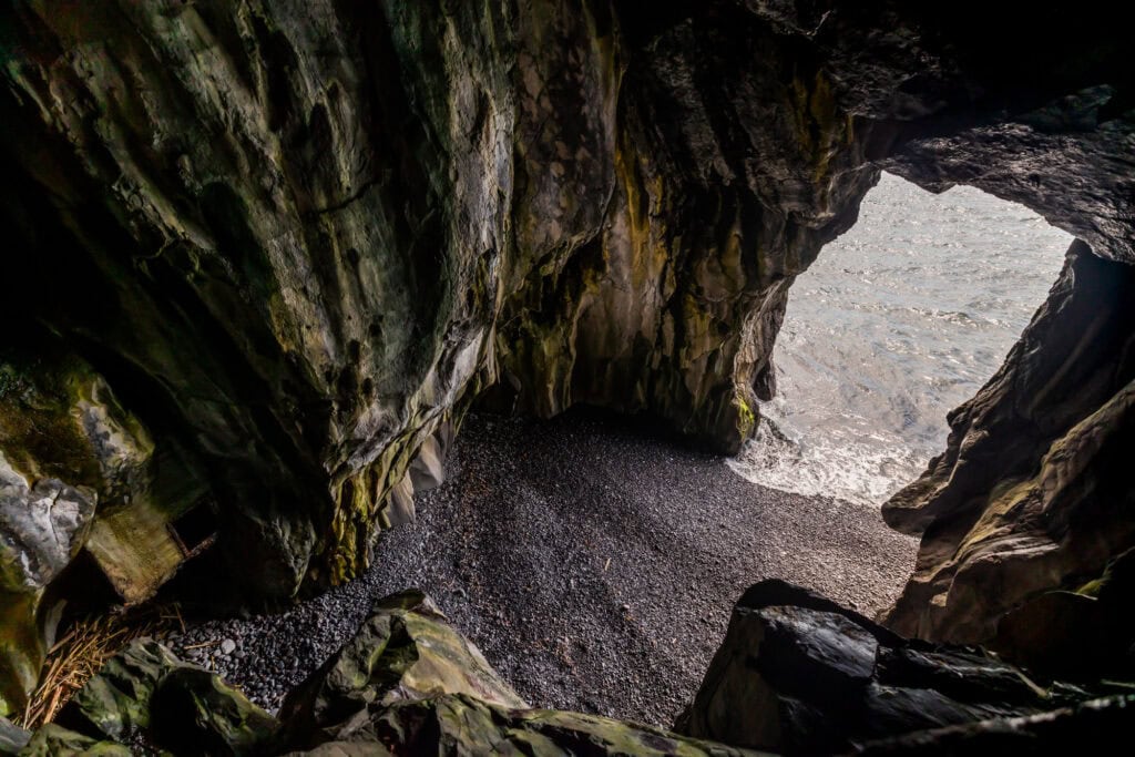 Over looking the cave at the beach in Funchal: Praia Formosa