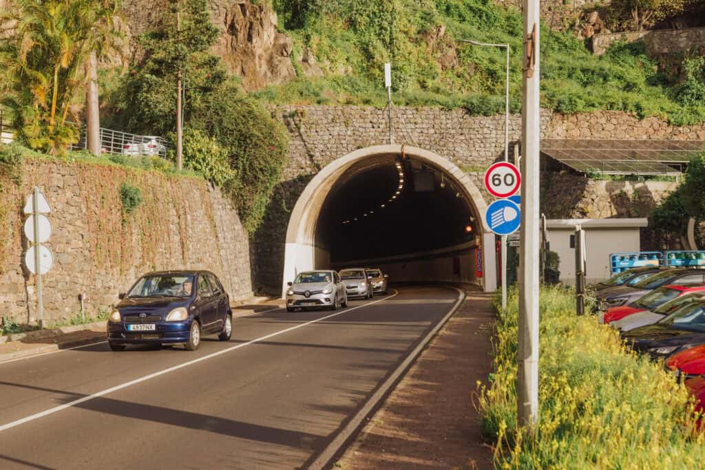 Madeira's highways use tunnels to go through the mountains