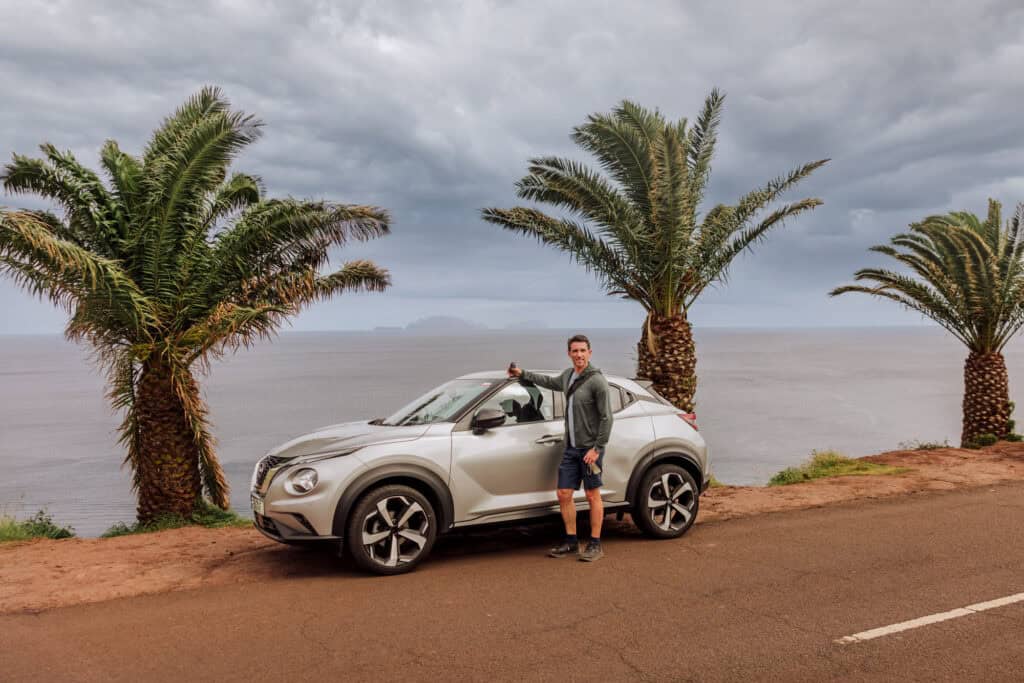Jared Dillingham driving on Madeira near Sao Lourenco