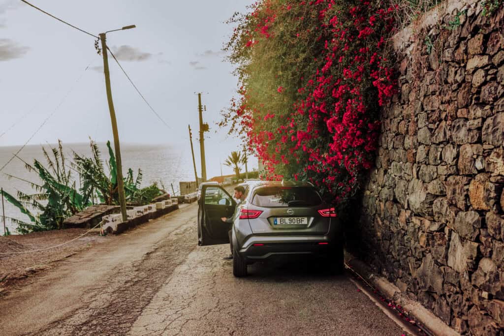 Roadside parking on Madeira