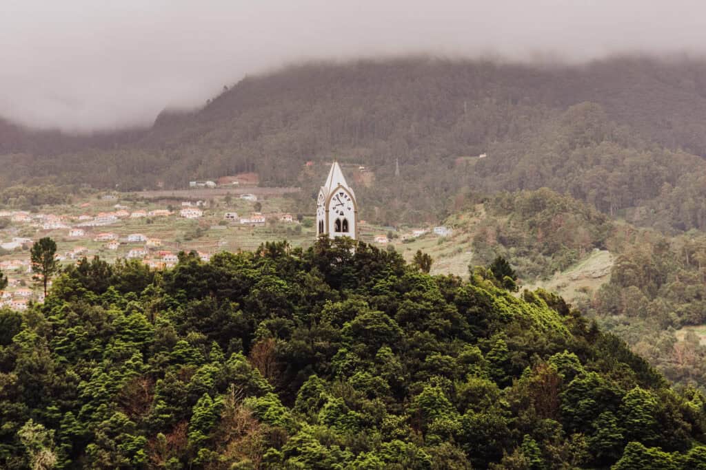 Sao Vicente and the clock tower on Madeira