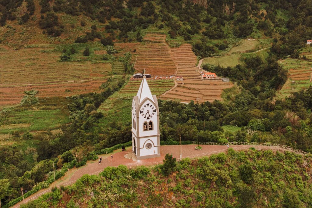 A view from the Quinta do Barbusano vineyard on Madeira