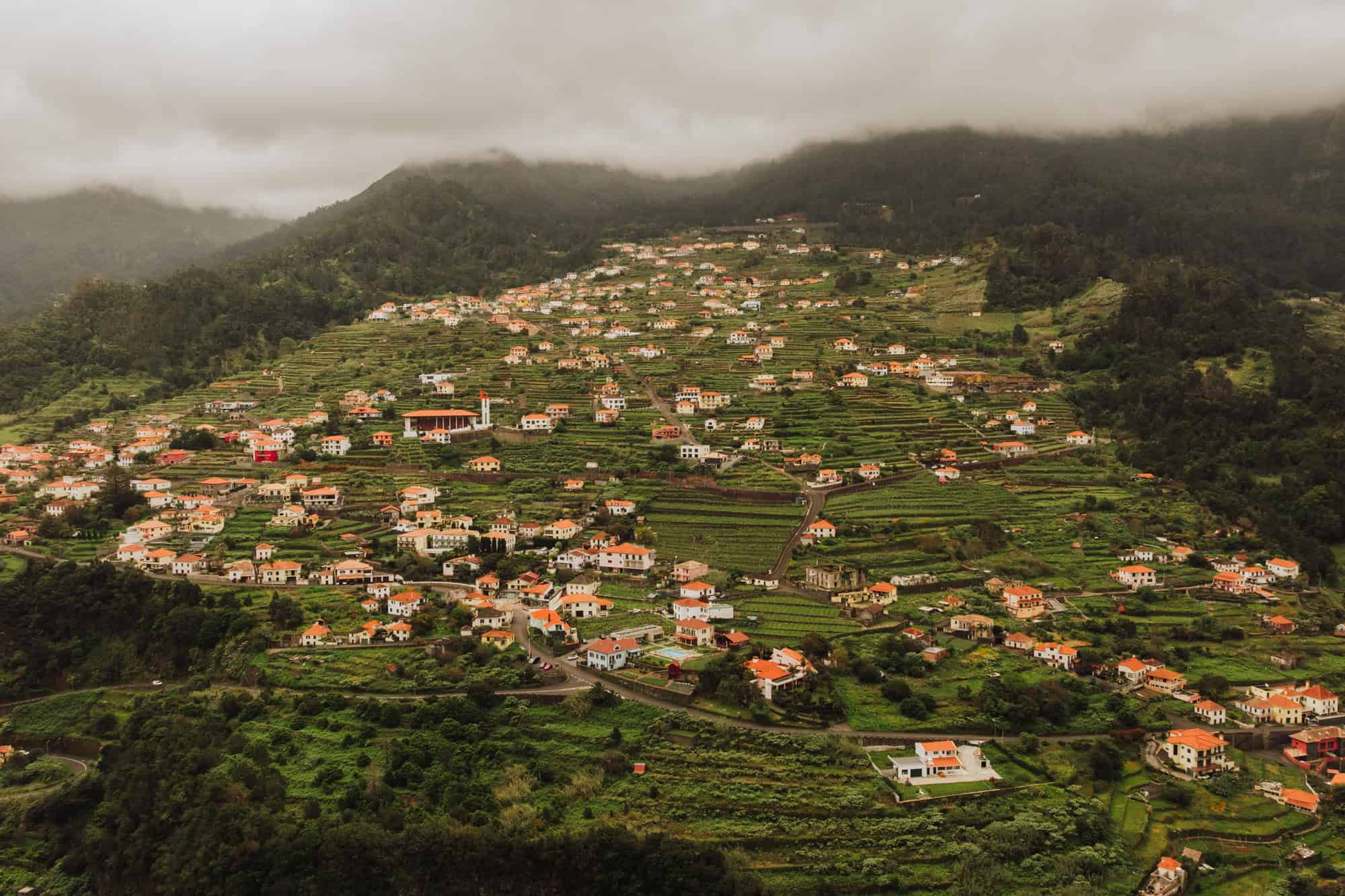 An aerial view of the vineyards