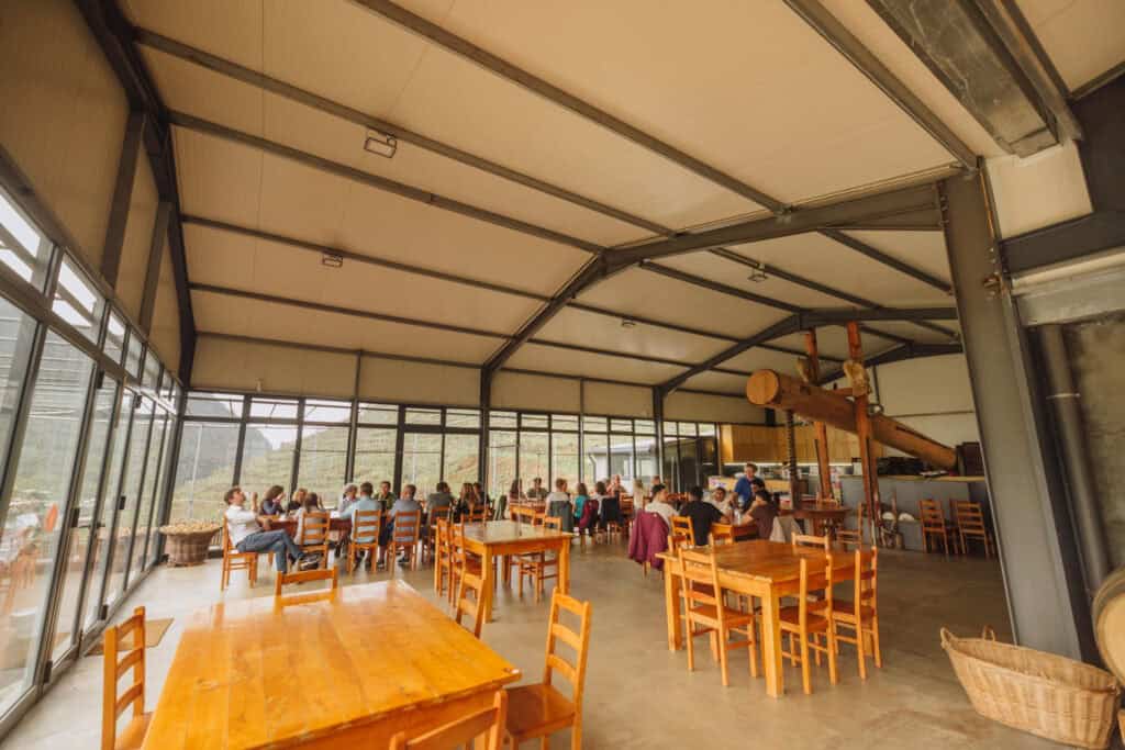 The tasting room at Quinta do Barbusano