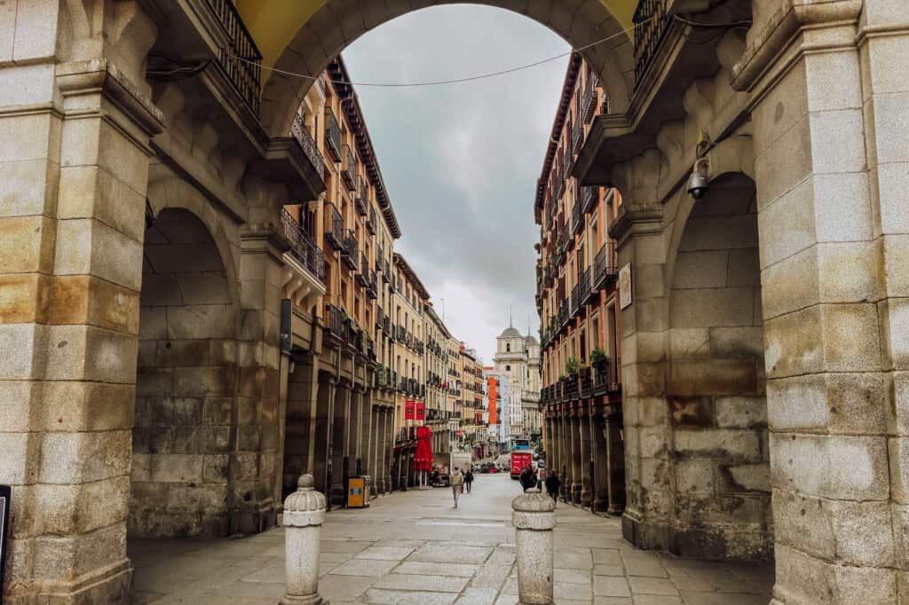 A beautiful street in Madrid Spain