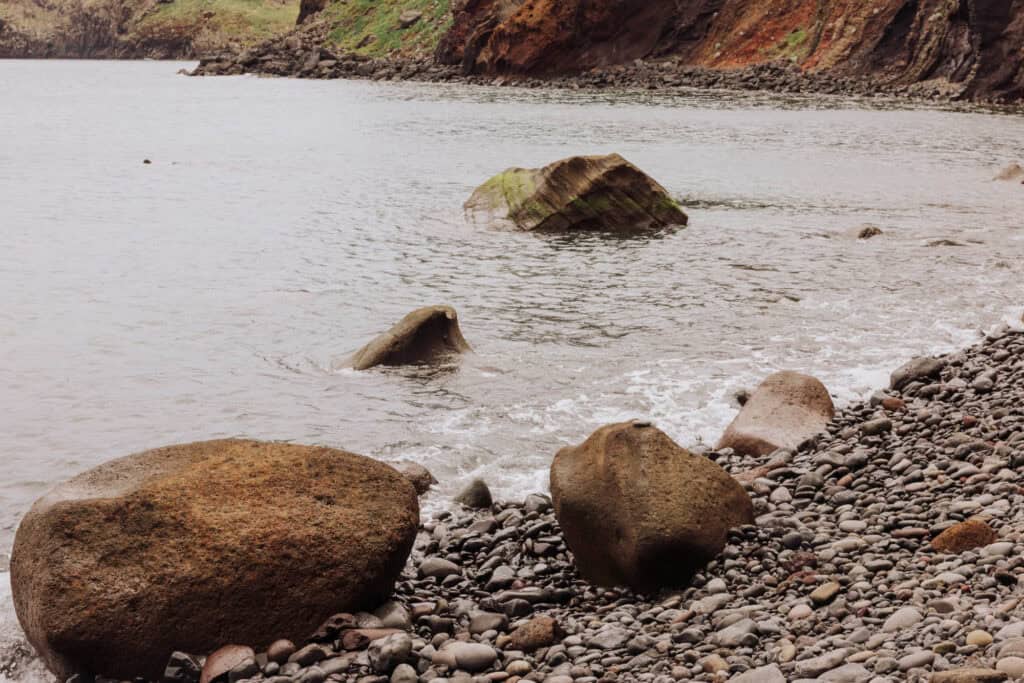 A rocky beach on Madeira
