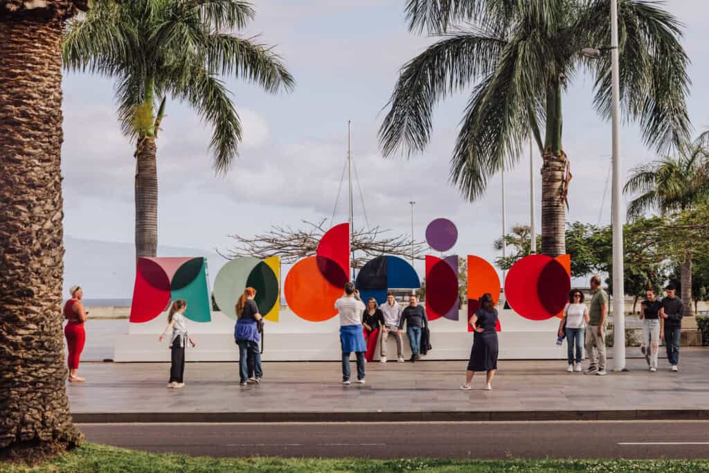 The Madeira sign in Funchal