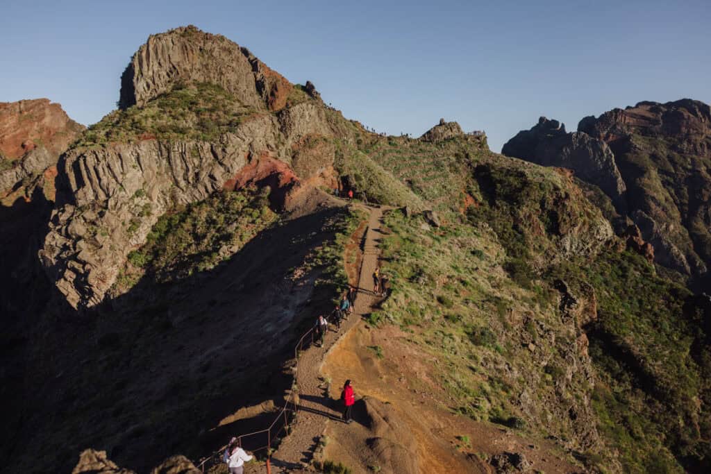 The narrow trail, leading to the Stairway to Heaven