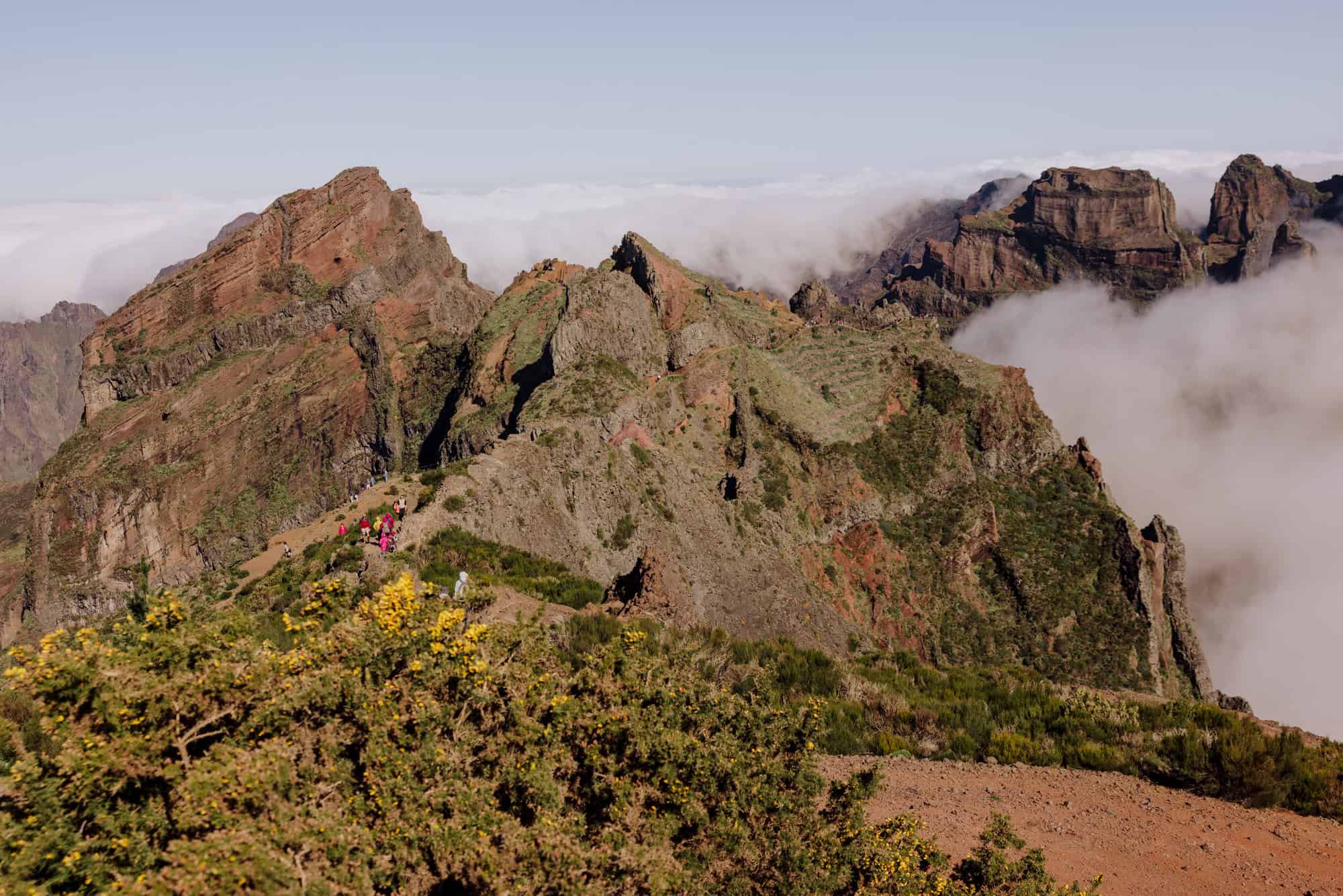 Hiking above the clouds on Madeira