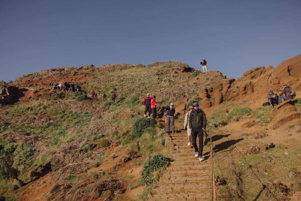 Hikers on Pico do Areeiro