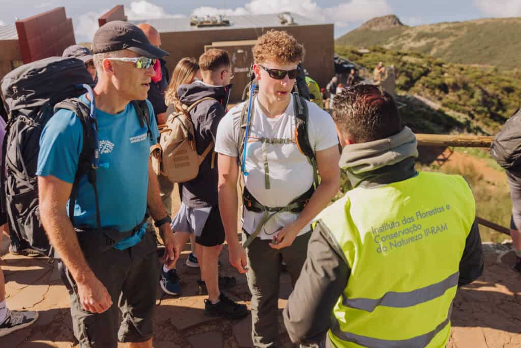 Paying the fee to hike Pico do Areeiro