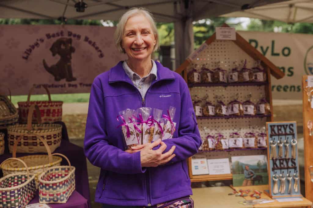 Libby's Dog Treats for sale at the farmers market