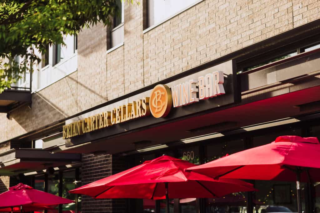 The patio at Brian Carter Cellars in Vancouver, WA