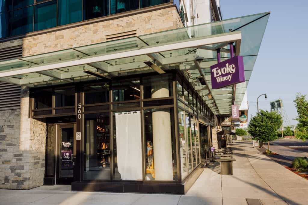 Evoke, a winery and tasting room on the riverfront in Vancouver