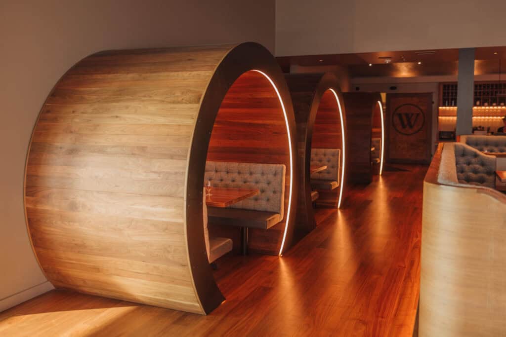 Inside the Willamette Valley Vineyards tasting room in Vancouver, WA