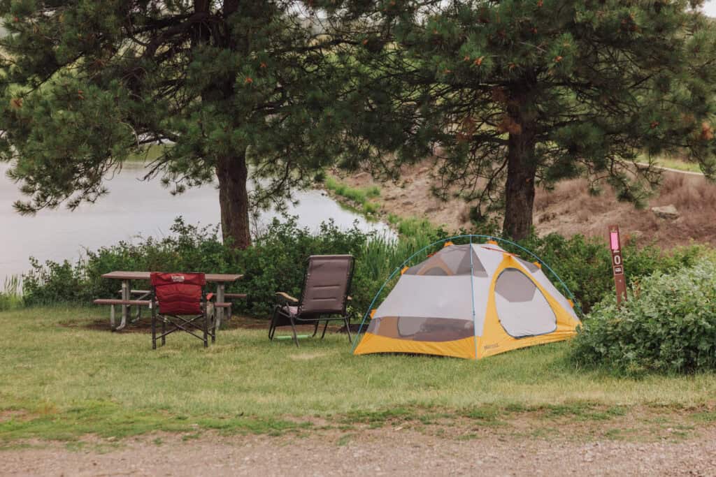 Camping at Bear Paw lake
