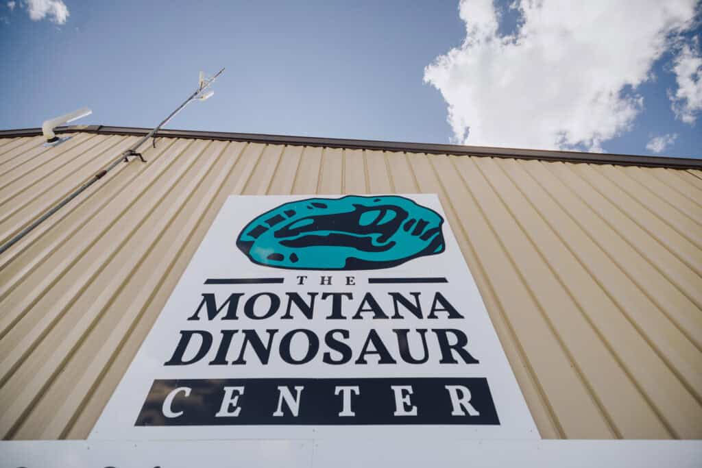 The Montana Dinosaur Center sign