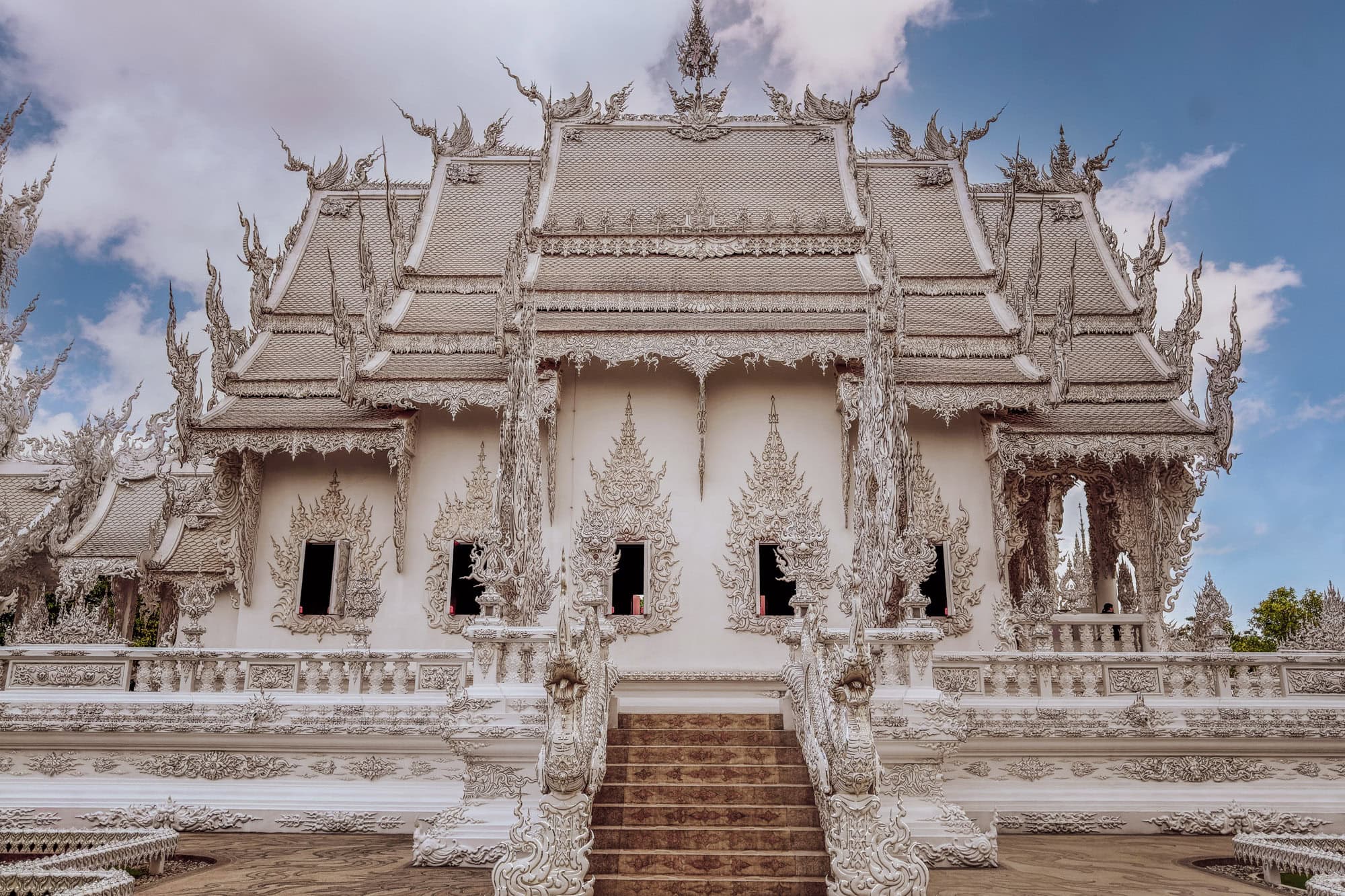 The side exterior of the White Temple
