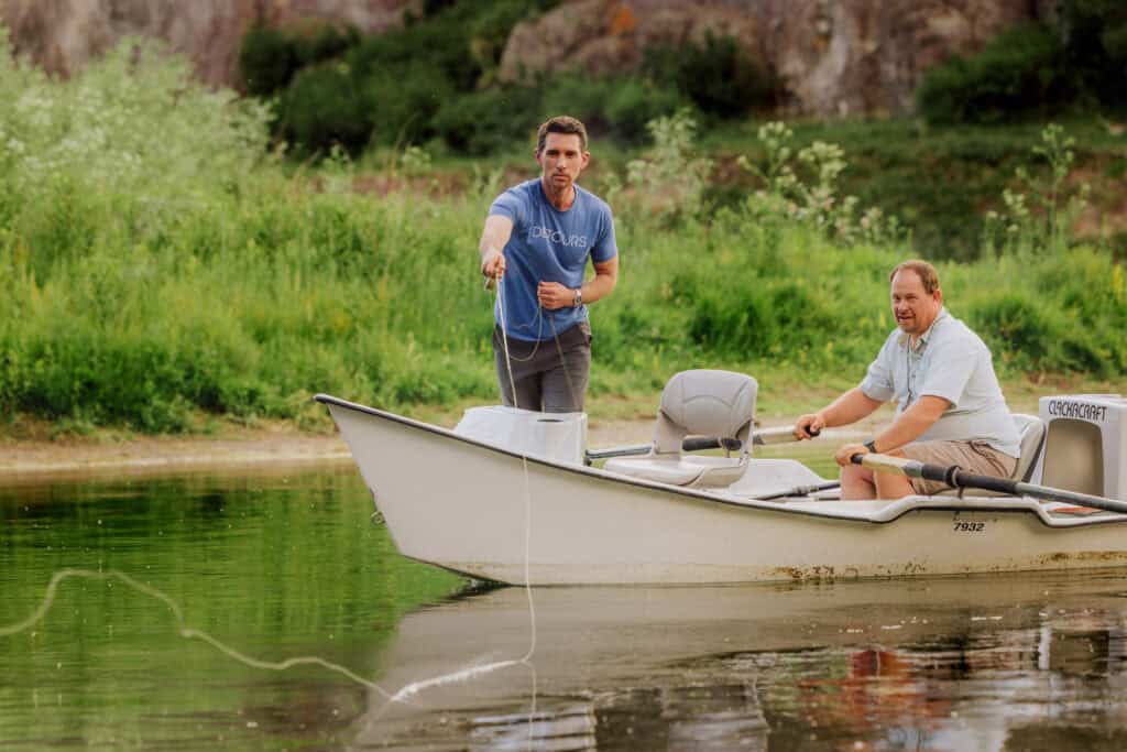 Jared Dillingham, fly fishing on the Missouri River