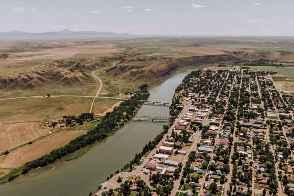 The Missouri River in Fort Benton, MT