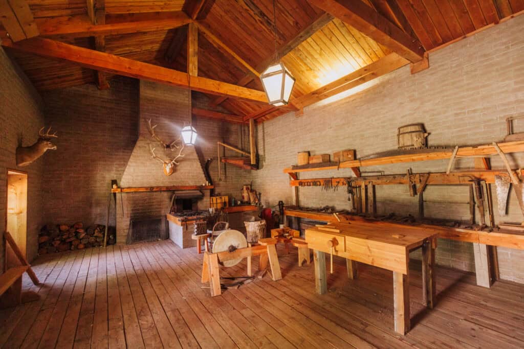 Carpenter and blacksmith shop at the Fort Benton Museum