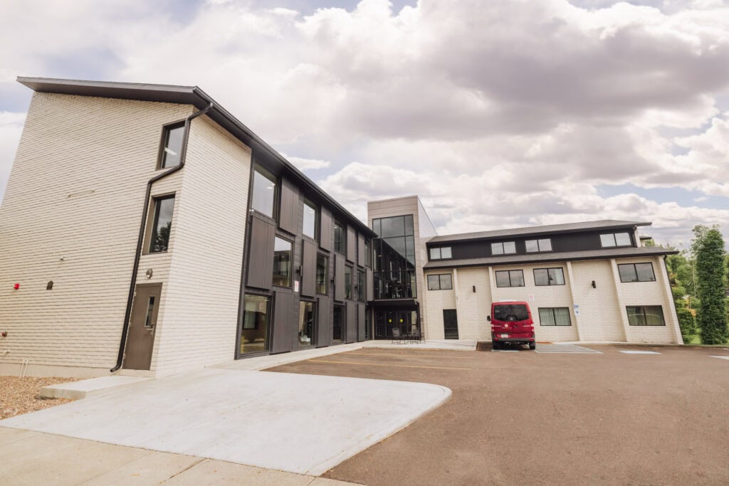 An exterior of The Gibson Hotel in downtown Great Falls, MT