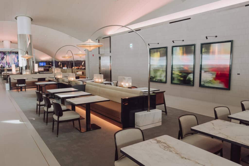 Sitting areas at the new Korean Air Lounge in Seoul's airport