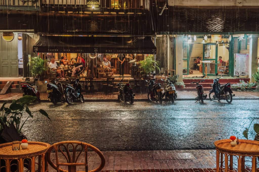 A rainy night in Luang Prabang