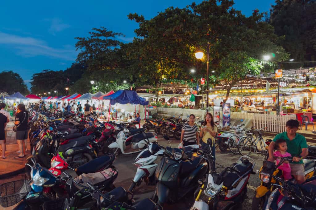 The night market in Luang Prabang