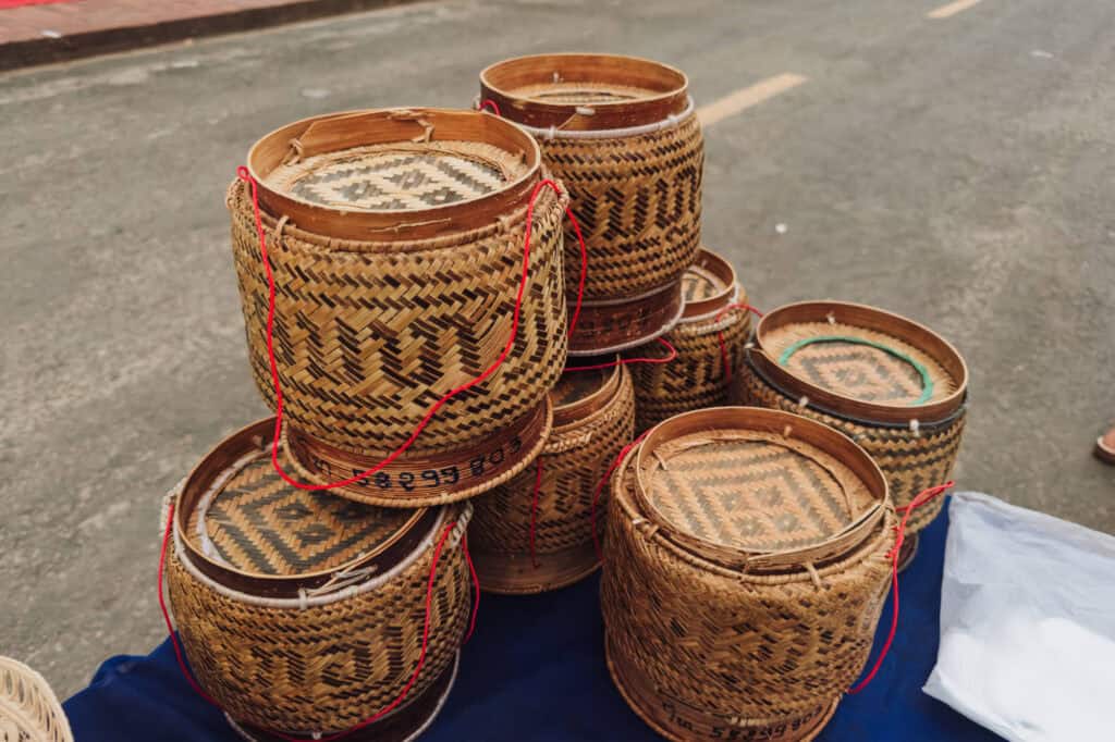 Sticky rice containers to buy for the monks
