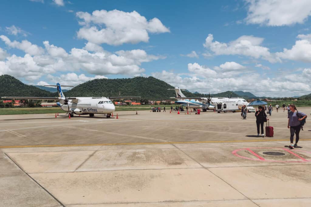 ATR's landed at Luang Prabang's airport