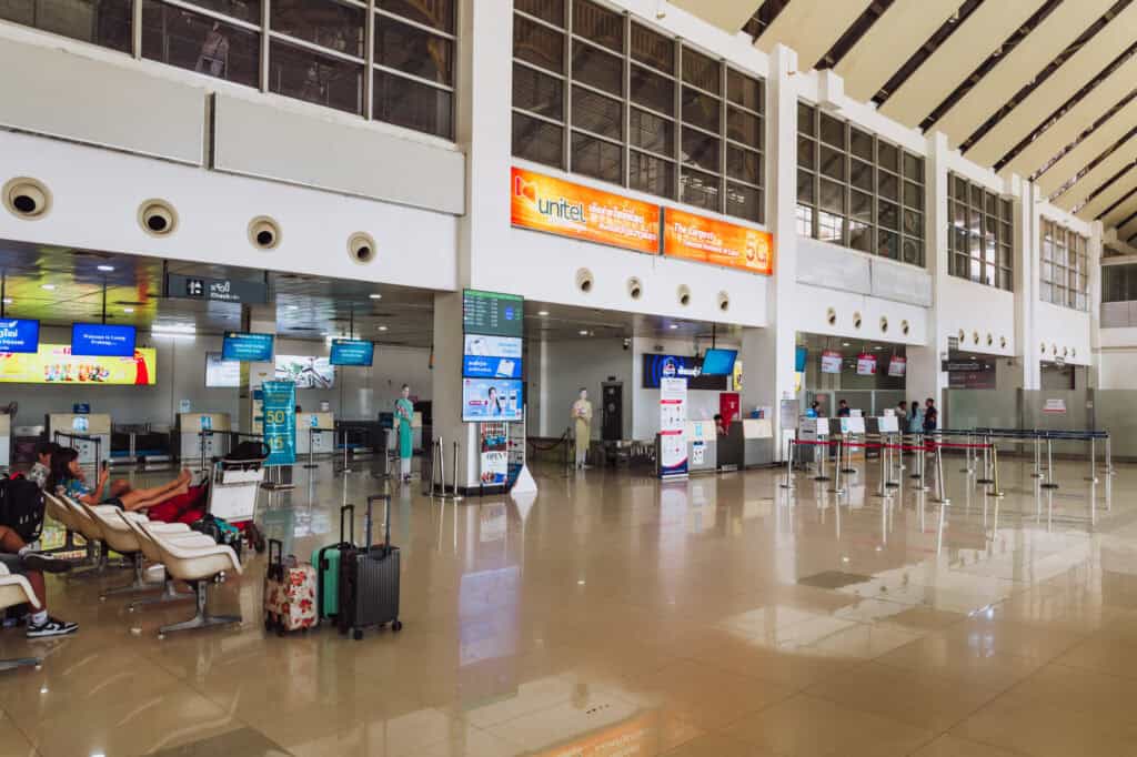 The check in area at Luang Prabang's airport