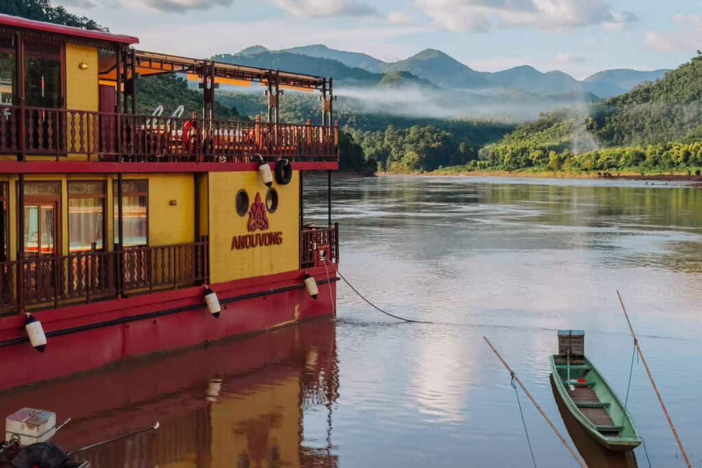 The Anouvong on the Mekong River, part of the Heritage Line cruise company